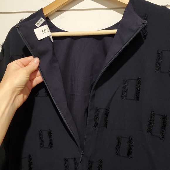 Luxury blouse small 4 Derek lam 10 crosby top tassles 3/4 sleeve crew neck shirt - Picture 7 of 16